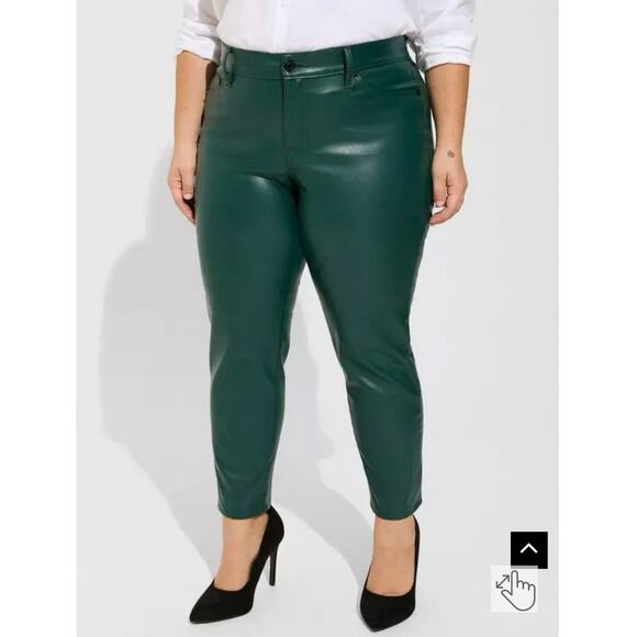 Torrid Perfect Skinny Faux Leather Pant 18T Women’s Botanical Garden Green - Picture 1 of 7